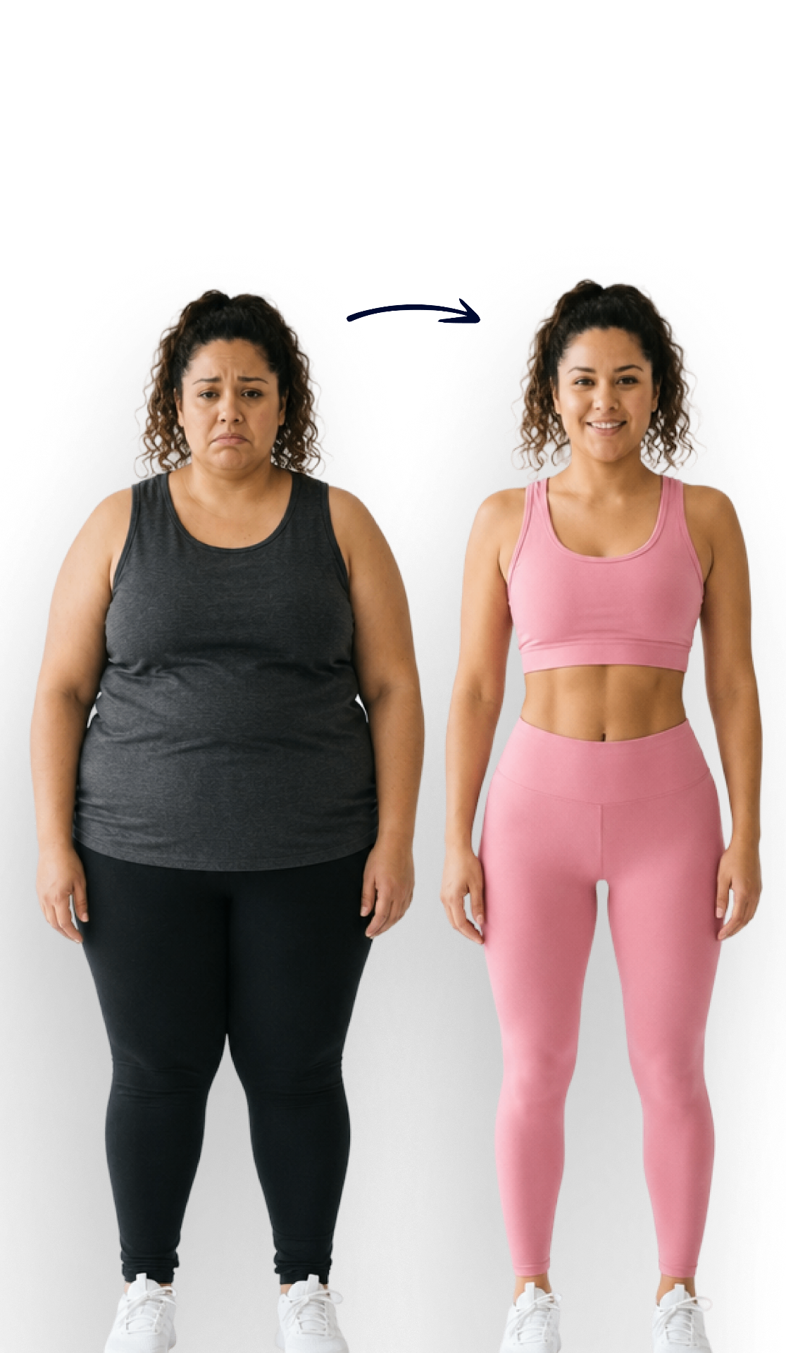 Before and after weight transformation